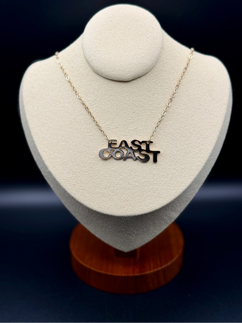 Nordstrom East Coast Script Pendant Necklace - Gold